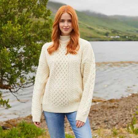 The Scottish Store Cream Women's Aran Sweater