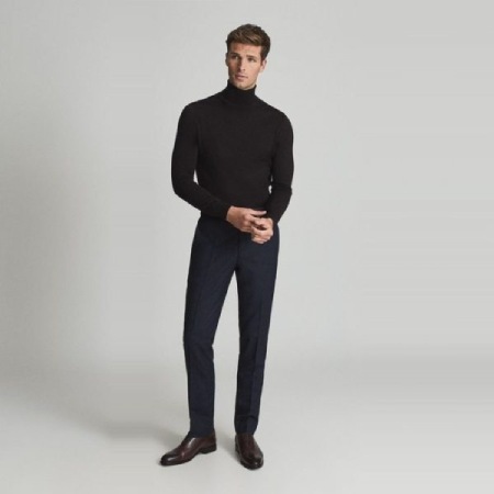 Reiss Caine Merino Wool Roll Neck Jumper Dark Bordeaux Review